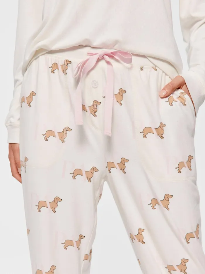Women Penny Plush Easy Pj Pant Multi Peter Alexander Lounge
