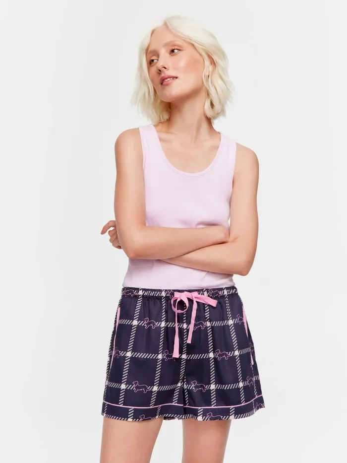 Women Penny Windowpane Tuxedo Mini Short Multi Peter Alexander Shorts