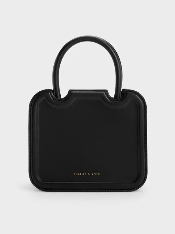Women Perline Sculptural Top Handle Bag 8211 Black CHARLES and KEITH Top Handle Bags Women Perline Sculptural Top Handle Bag 8211 Black CHARLES and KEITH Top Handle Bags