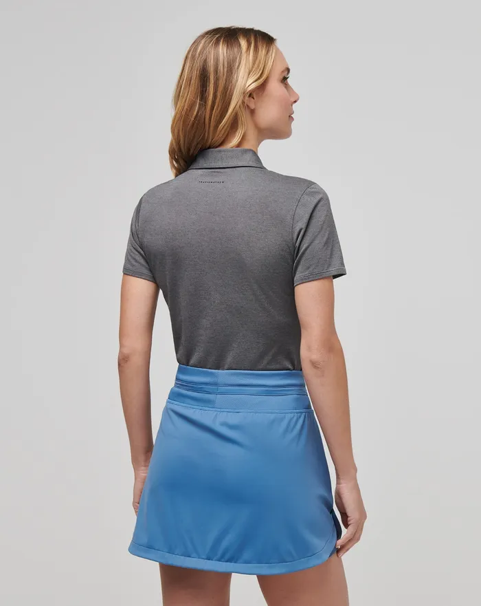 Women Polos TravisMathew FEATHERWEIGHT ACTIVE POLO Heather Black