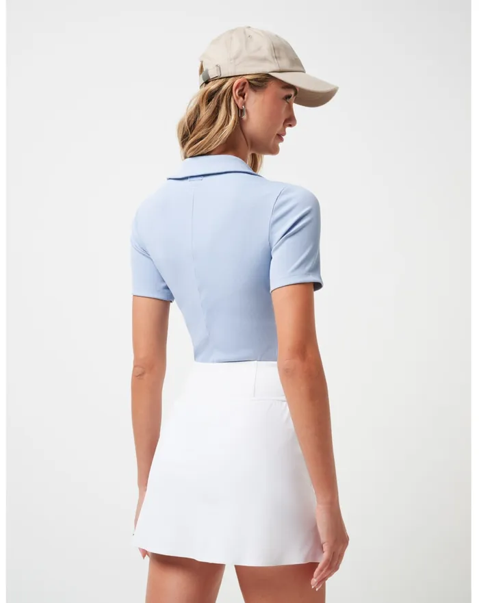 Women Polos TravisMathew MOVEKNIT VNECK POLO Brunnera Blue