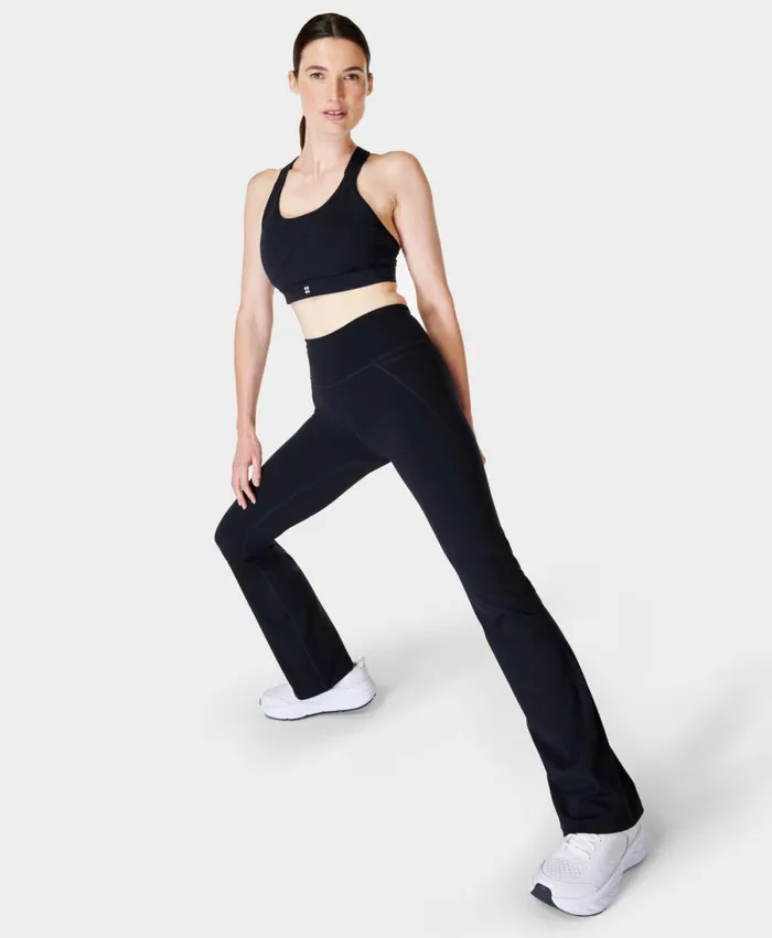 Women Power Bootcut Gym Trousers Black Sweaty Betty Trousers