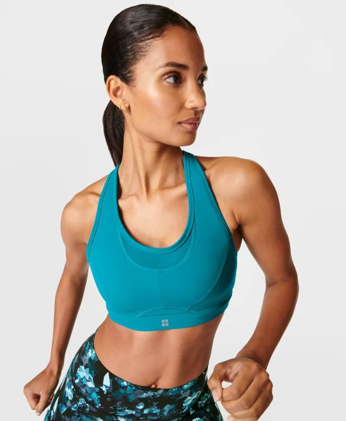 Women Power Icon Running Bra Future Blue Sweaty Betty Underwear