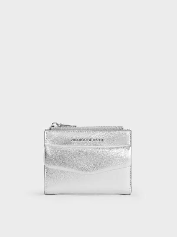 Women Rachel Metallic FrontPocket TopZip Wallet 8211 Silver CHARLES and KEITH Small Wallets Women Rachel Metallic FrontPocket TopZip Wallet 8211 Silver CHARLES and KEITH Small Wallets