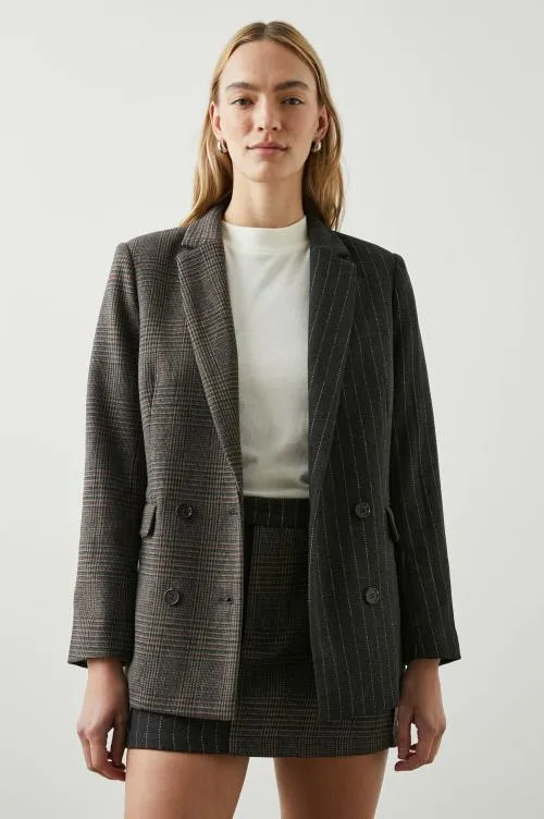 Women Rails Jackets and Coats Cody Blazer Pinstripe Plaid Mix