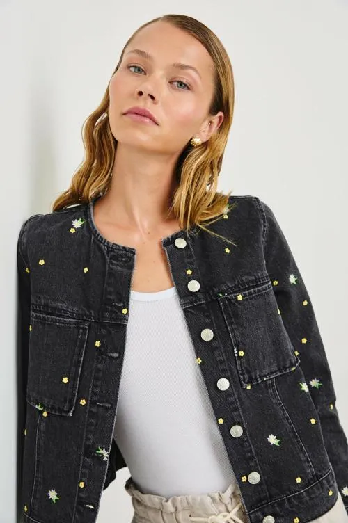 Women Rails Jackets and Coats Lido Jacket Ash Black Floral Women Rails Jackets and Coats Lido Jacket Ash Black Floral