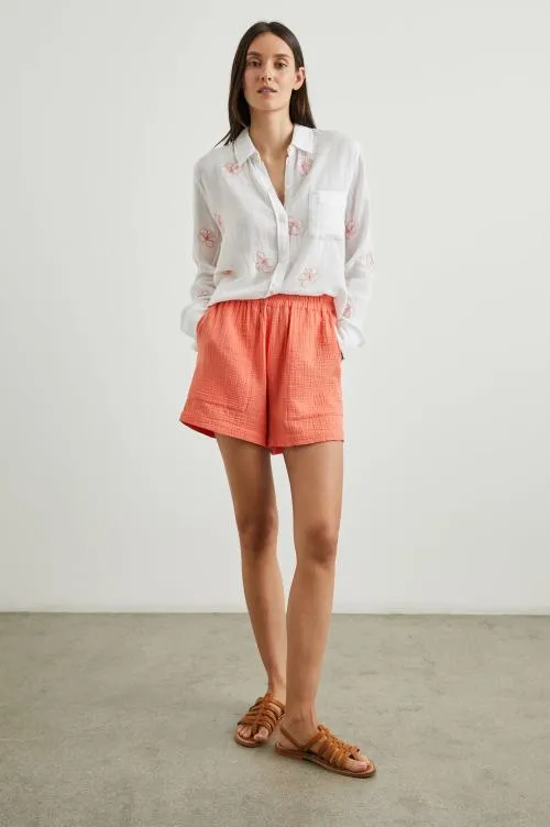 Women Rails Pants and Shorts Leighton Short Papaya Women Rails Pants and Shorts Leighton Short Papaya