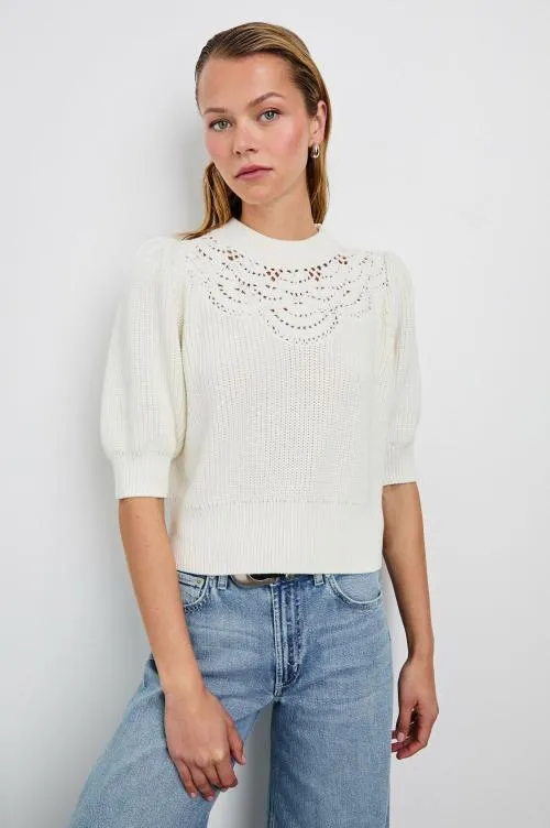 Women Rails Sweaters Steph Top White