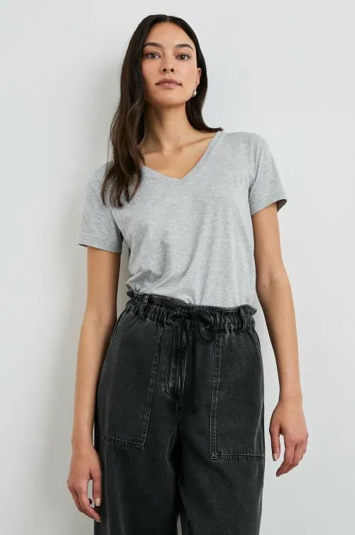 Women Rails Tees and Tanks Classic V Neck Tshirt Heather Grey