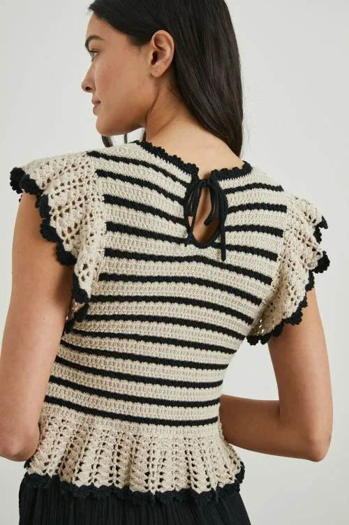 Women Rails Tops Coen Top Oatmeal Black Women Rails Tops Coen Top Oatmeal Black