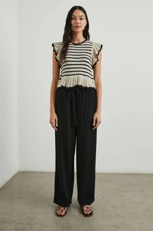 Women Rails Tops Coen Top Oatmeal Black Women Rails Tops Coen Top Oatmeal Black