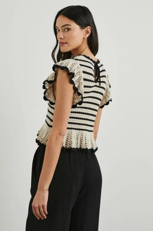 Women Rails Tops Coen Top Oatmeal Black Women Rails Tops Coen Top Oatmeal Black