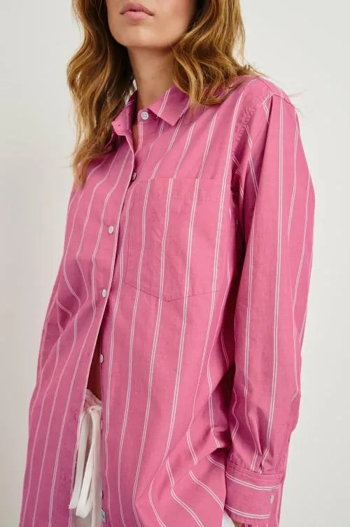 Women Rails Tops Elsa Shirt Hibiscus White Stripe Women Rails Tops Elsa Shirt Hibiscus White Stripe