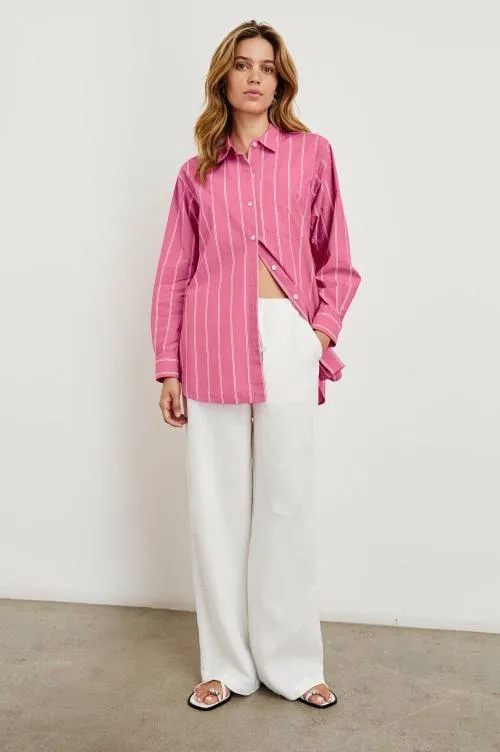 Women Rails Tops Elsa Shirt Hibiscus White Stripe Women Rails Tops Elsa Shirt Hibiscus White Stripe