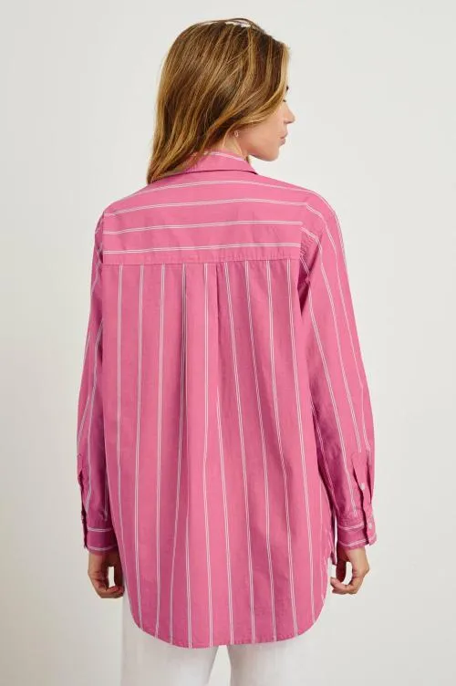 Women Rails Tops Elsa Shirt Hibiscus White Stripe Women Rails Tops Elsa Shirt Hibiscus White Stripe