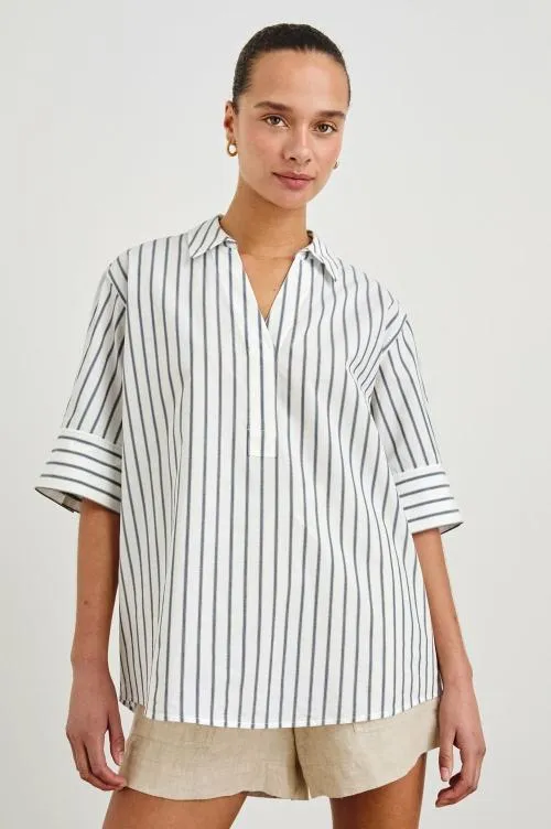 Women Rails Tops Juda Top Chalk Slate Stripe