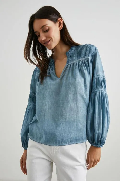 Women Rails Tops Marli Top Faded Blue Women Rails Tops Marli Top Faded Blue