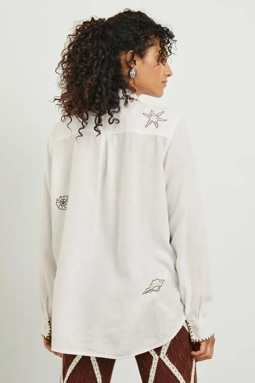 Women Rails Tops Saya Shirt White Marine Embroidery Women Rails Tops Saya Shirt White Marine Embroidery