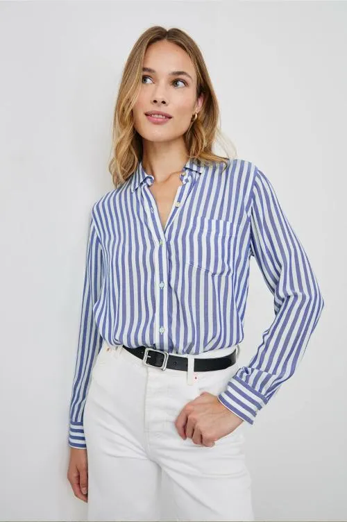 Women Rails Tops Wren Shirt Blue White