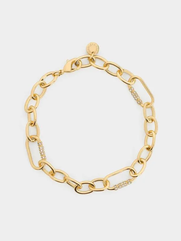 Women Reagan Crystal ChainLink Bracelet 8211 Gold CHARLES and KEITH Bracelets Women Reagan Crystal ChainLink Bracelet 8211 Gold CHARLES and KEITH Bracelets