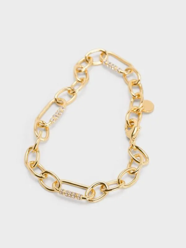 Women Reagan Crystal ChainLink Bracelet 8211 Gold CHARLES and KEITH Bracelets Women Reagan Crystal ChainLink Bracelet 8211 Gold CHARLES and KEITH Bracelets