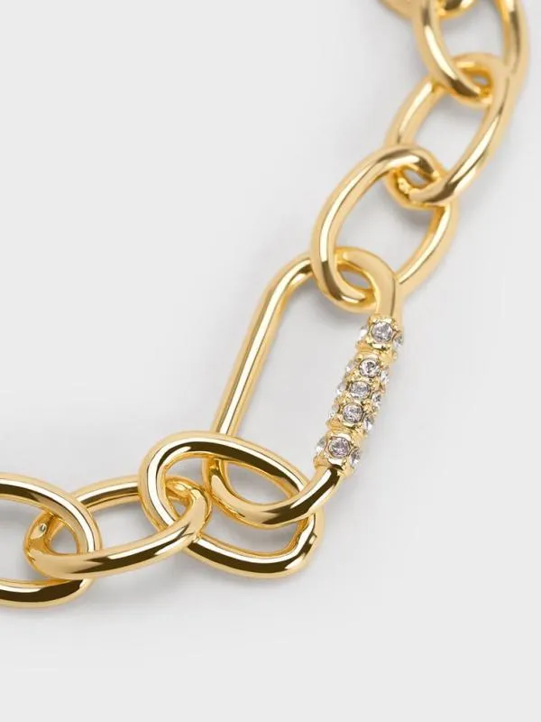 Women Reagan Crystal ChainLink Bracelet 8211 Gold CHARLES and KEITH Bracelets Women Reagan Crystal ChainLink Bracelet 8211 Gold CHARLES and KEITH Bracelets