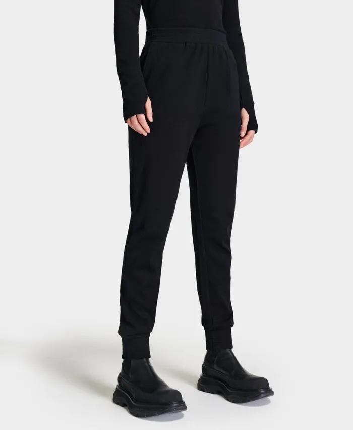 Women Relaxed Waffle Jogger Black Sweaty Betty Trousers