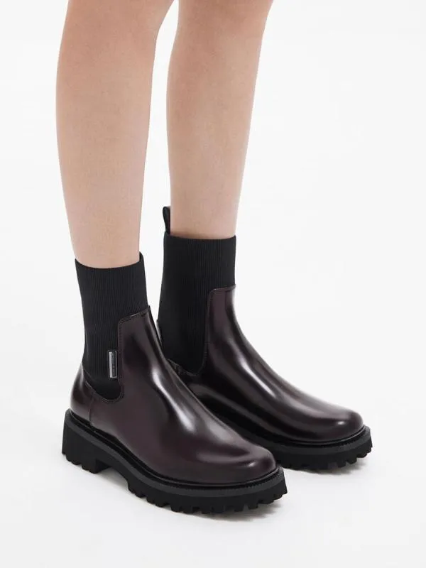 Women Remy RidgeSole Chelsea Boots 8211 Burgundy CHARLES and KEITH Boots