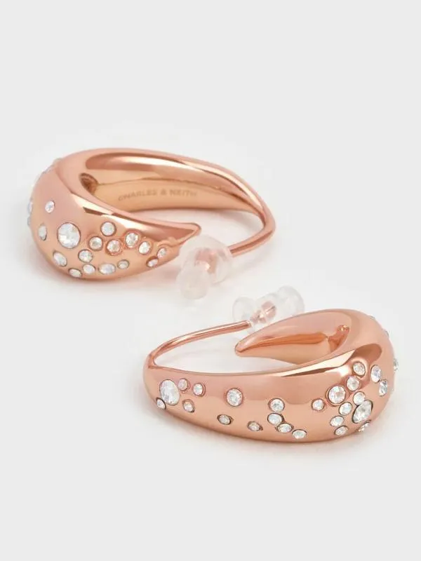 Women Reverie Crystal Teardrop Hoop Earrings 8211 Rose Gold CHARLES and KEITH Earrings Women Reverie Crystal Teardrop Hoop Earrings 8211 Rose Gold CHARLES and KEITH Earrings