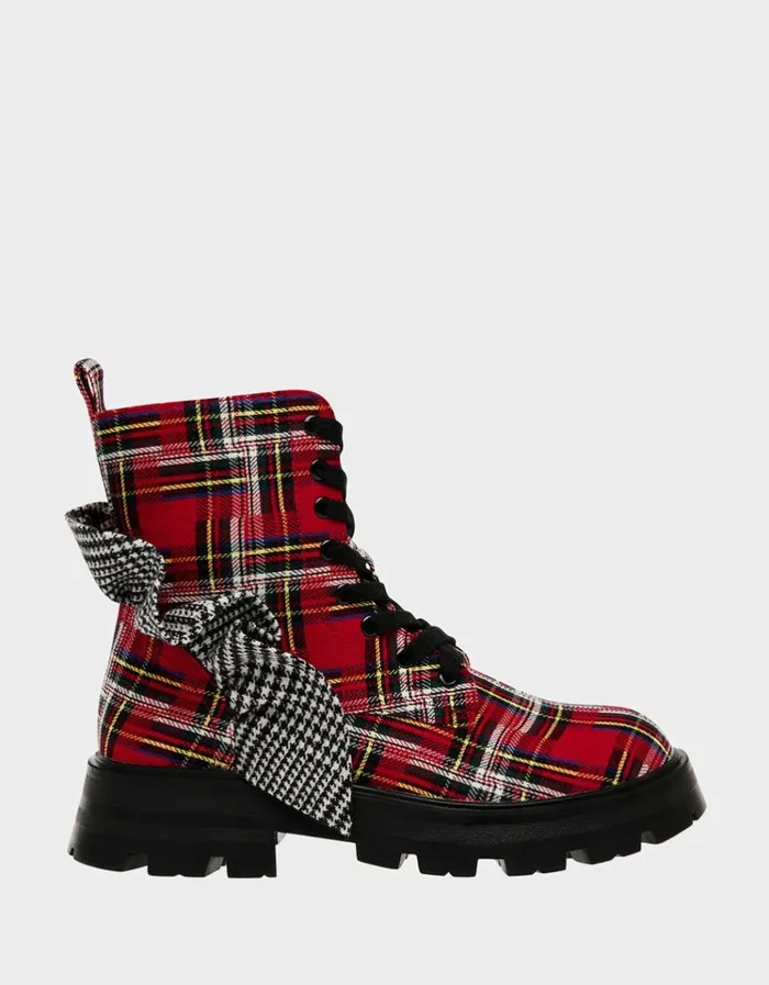 Women ROZEY RED PLAID Red Plaid Betsey Johnson