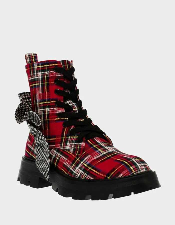 Women ROZEY RED PLAID Red Plaid Betsey Johnson