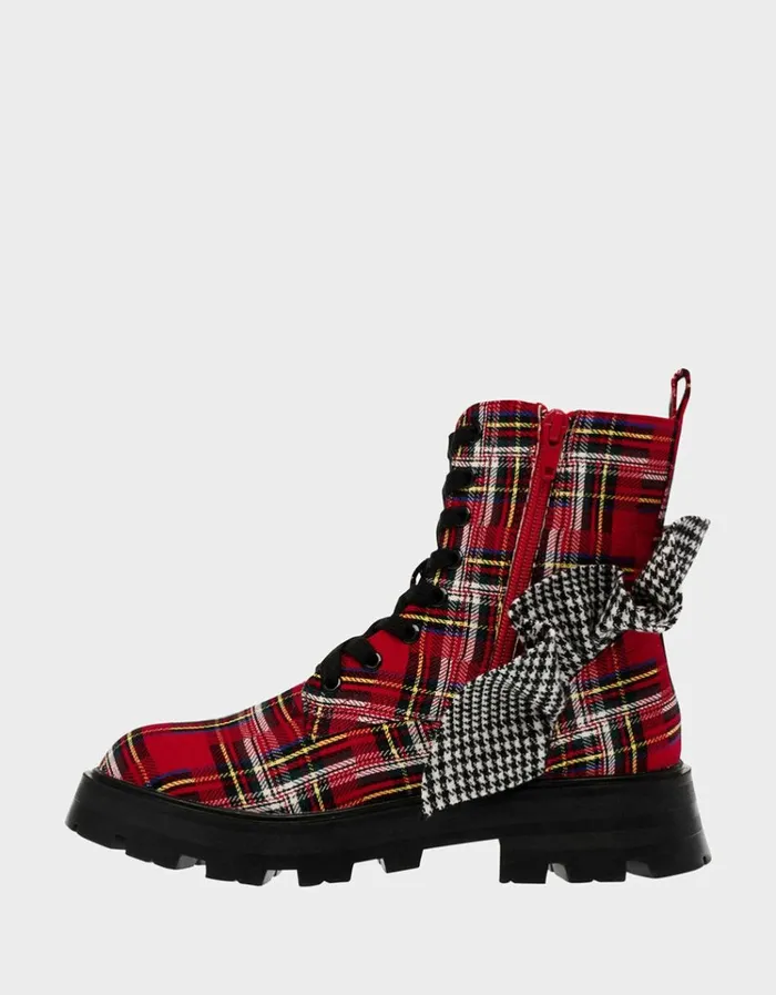 Women ROZEY RED PLAID Red Plaid Betsey Johnson