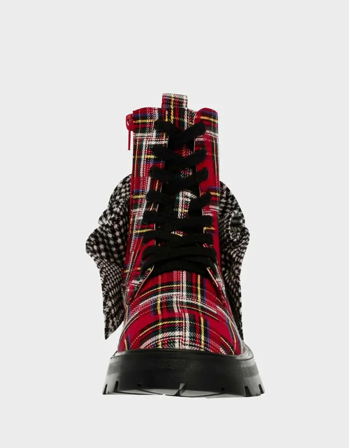 Women ROZEY RED PLAID Red Plaid Betsey Johnson