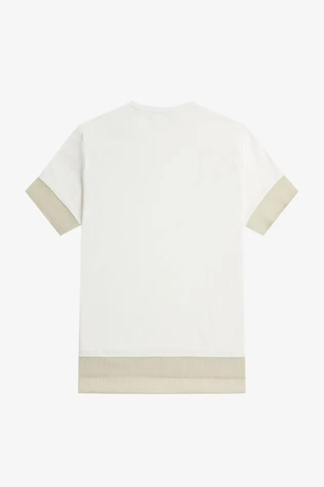 Women Sheer Trim Piqu TShirt Snow White Fred Perry TShirts and Tops