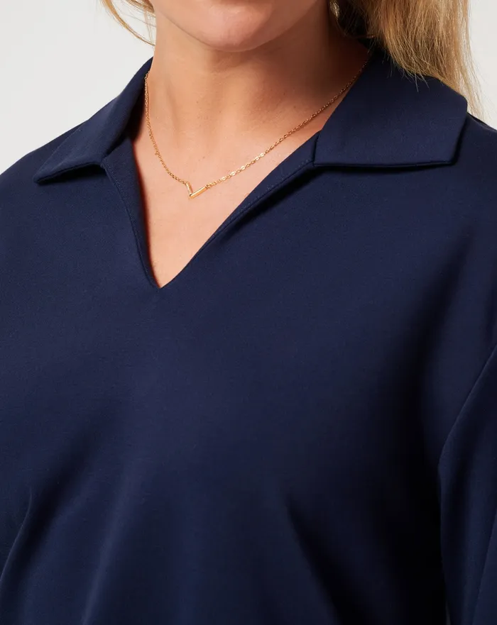 Women Shirts and Tops TravisMathew SPA DAY FRIDAY PONTE TOP Navy Blazer