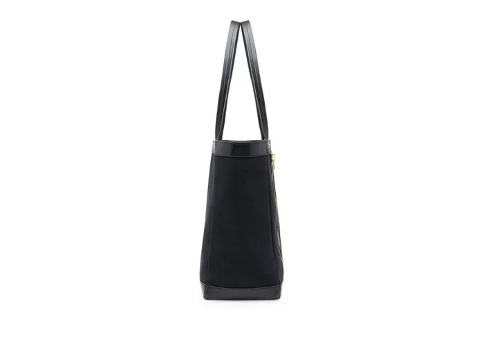 Women Shoulder Bags Tom Ford Textured Canvas T Screw Tote Black Gold Women Shoulder Bags Tom Ford Textured Canvas T Screw Tote Black Gold