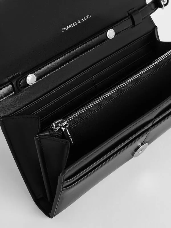 Women Sloane Long Wallet 8211 Noir CHARLES and KEITH Long Wallets