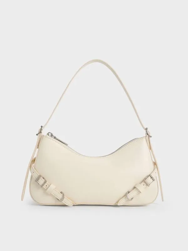Women Sloane Shoulder Bag 8211 Cream CHARLES and KEITH Shoulder Bags