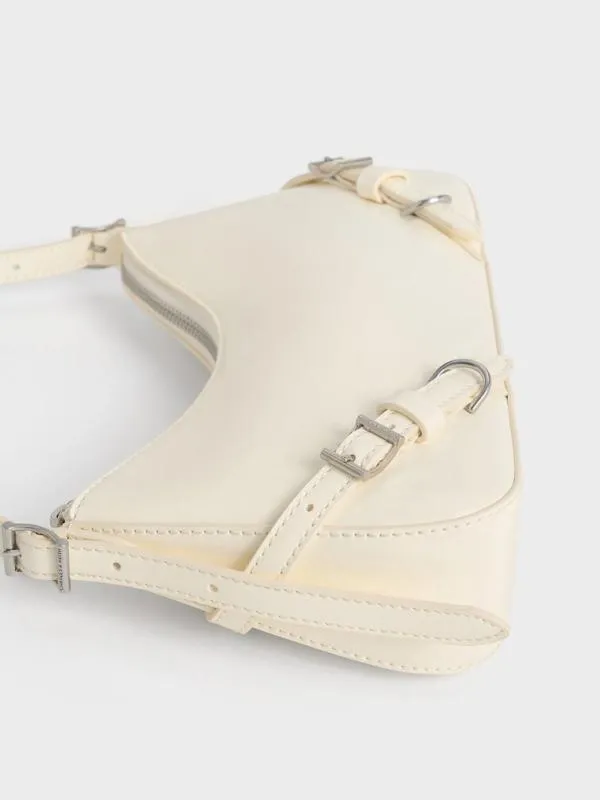 Women Sloane Shoulder Bag 8211 Cream CHARLES and KEITH Shoulder Bags