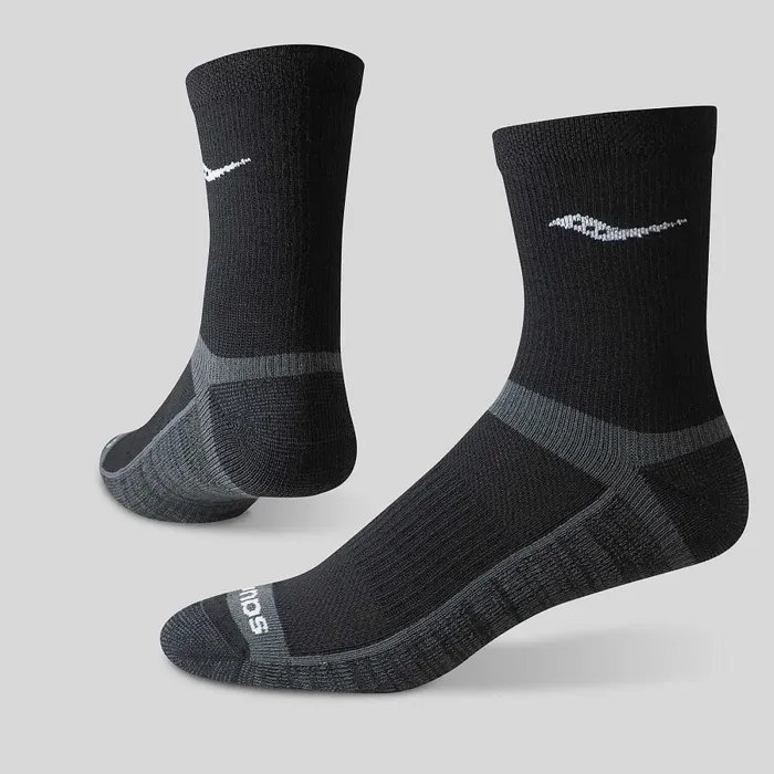 Women Socks Saucony Inferno Cushion Mid 3Pack Sock Black Women Socks Saucony Inferno Cushion Mid 3Pack Sock Black