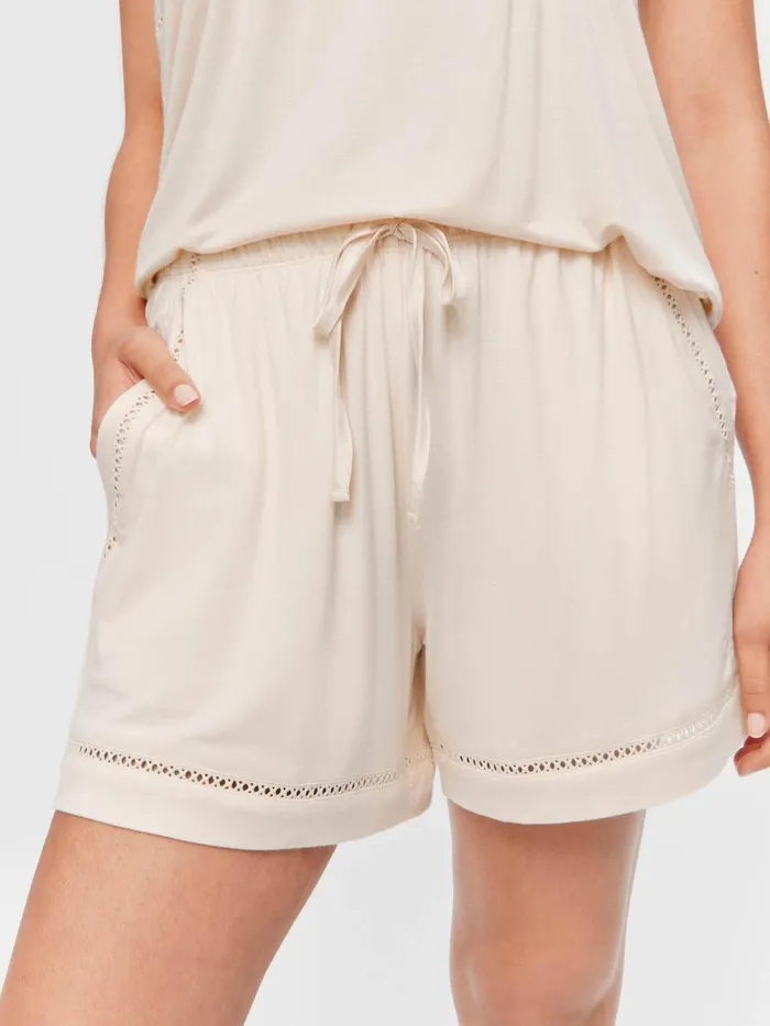 Women Soft Pink Bamboo Jersey Long Short Pink Peter Alexander Shorts