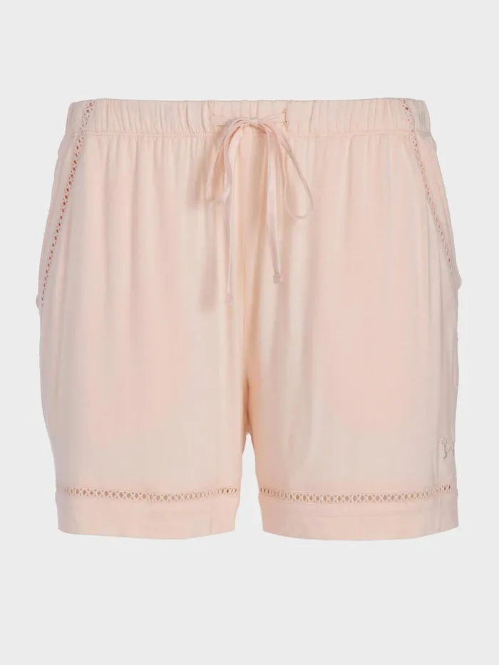 Women Soft Pink Bamboo Jersey Long Short Pink Peter Alexander Shorts