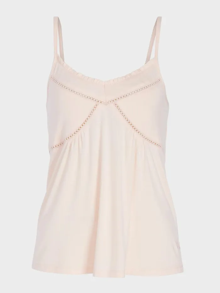 Women Soft Pink Bamboo Jersey Tank Pink Peter Alexander Tops