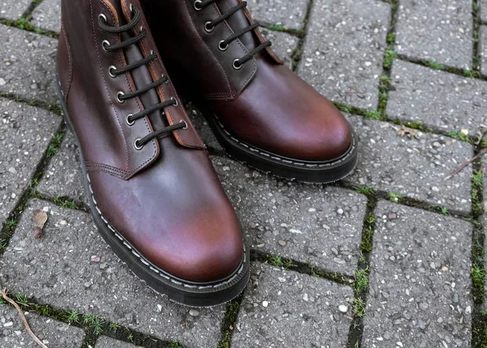 Women Solovair Astronaut Boots Gaucho Crazy Horse 6 Eye Astronaut Boot