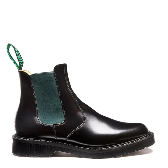 Women Solovair Dealer Boots Green and Black Dealer Boot