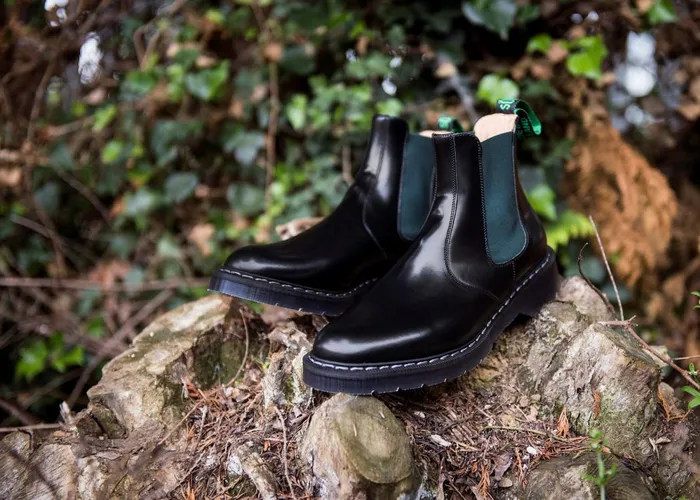 Women Solovair Dealer Boots Green and Black Dealer Boot