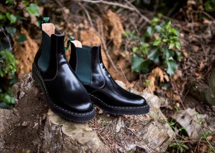 Women Solovair Dealer Boots Green and Black Dealer Boot
