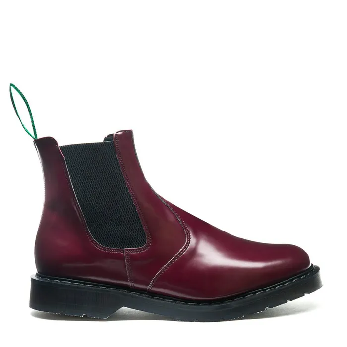 Women Solovair Dealer Boots Merlot Vegan HiShine Dealer Boot
