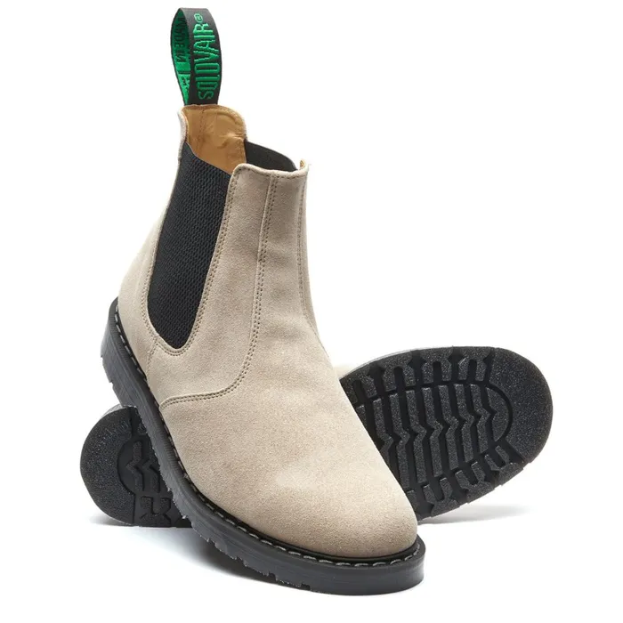 Women Solovair Dealer Boots Sand Suede Dealer Boot
