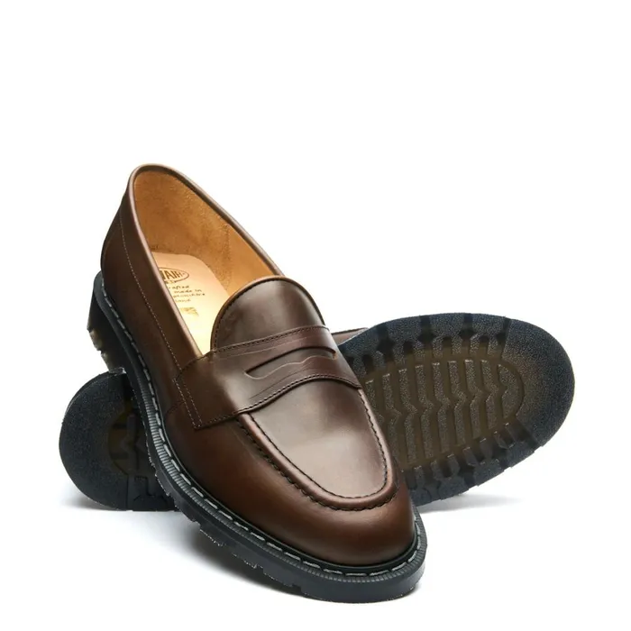 Women Solovair Loafers Gaucho Crazy Horse Penny Loafer